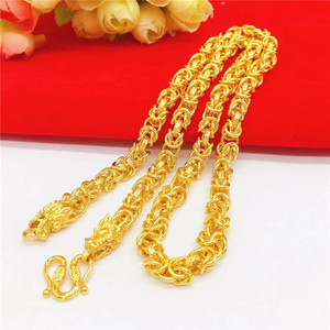 Collana Unisex <span class=keywords><strong>in</strong></span> Tungsteno Placcato Oro con Motivo a Rubinetto, Design <span class=keywords><strong>in</strong></span> Tessuto Oro Sabbia, Stile Dolce e Cool per Uso Quotidiano - Product Image 3