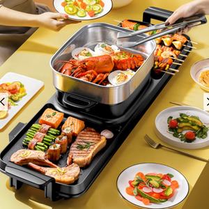 Multi-Function 2in1 Bbq <strong>Grill</strong> <strong>Pan</strong> Korean Non-Sticking Electric BBQ Griller and Hot Pot - Product Image 6