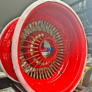 Jantes à rayons rouges de 13 pouces, jantes à rayons Lowrider - Product Image 6