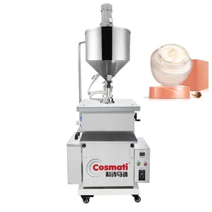 COSMATI Semi Automatic Filling Machine Liquid Mini Wax Products Thick Cream Paste Hot Heating and Mixing Filling Machine
