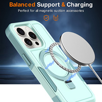 Funda Resistente a Caídas para Teléfono con Anillo Plegable y Soporte, Cubierta Protectora Reforzada para iPhone 15 16 17 Pro Max