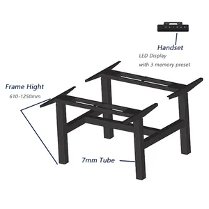 Fengyi 4 Bein 4 Motor Solid Square Column Ergonomischer Hebetisch für das Multiplayer-Team