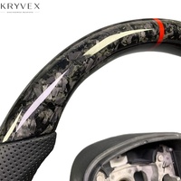 Volant sport personnalisé en fibre de carbone forgée Kryvex pour Dodge Charger 2020-2025, véritable perforé
