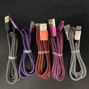 Snake pattern nylon woven data cable suitable for Android type-c Apple charging cable 2A