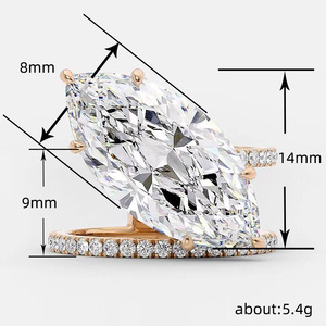Anello da Donna a Forma di Foglia con Zirconi Cubici, Gioiello di Moda - Product Image 4