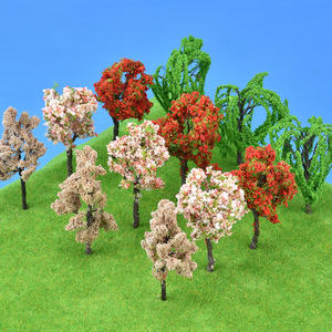 Arbres miniatures en plastique flexibles réalistes pour les chemins de fer modèles DIY Dioramas architecturaux Fairy Gardens Micro Landscape Sets - Product Image 5