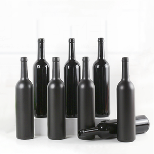 Bouteilles de <span class=keywords><strong>vin</strong></span> en verre noir mat rechargeables de 750 ml avec bouchon en liège, emballées en carton, pour la décoration et le <span class=keywords><strong>vin</strong></span> maison - Product Image 3