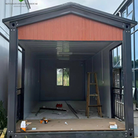 Maison conteneur modulaire préfabriquée en acier respirant de luxe contemporain 20ft 40ft, chambre à coucher, appartements de camping et hôtels détachables