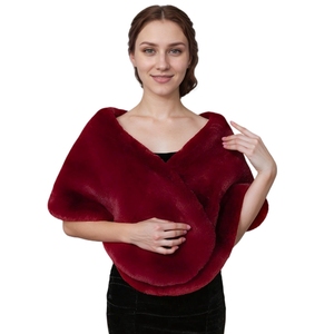 Women Elegant Faux Fur <b>Wedding</b> <b>Shawl</b> Soft Winter Warm Warp Formal Occasions Cloak for Bride Bridesmaids - Product Image 6