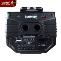 Guitare microphone roues de luxe KARAOKE bois basse lourde simple 12 pouces mobile BT PORTABLE BOOMBOX TWS CHURCH audio haut-parleur