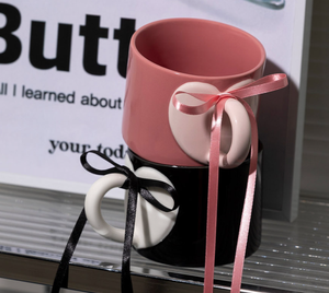 Wholesale 2026 New Heart Handle Mug, Customizable INS Style <b>Ceramic</b> Coffee <b>Cup</b> for Bulk Orders - Product Image 2