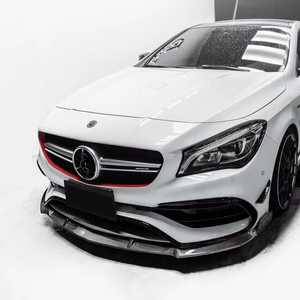 Lèvre avant en fibre de carbone FD Style W117 <span class=keywords><strong>CLA</strong></span> 220 250 260 4MATIC pour Mercedes-Benz <span class=keywords><strong>CLA</strong></span> <span class=keywords><strong>45</strong></span> <span class=keywords><strong>AMG</strong></span> 2017-2019 - Product Image 2