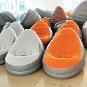 Inflatable Beanbag Chair Thickened Eco Friendly Pvc Flocked Recliner For Home And Outdoor Leisure - Product Image 5