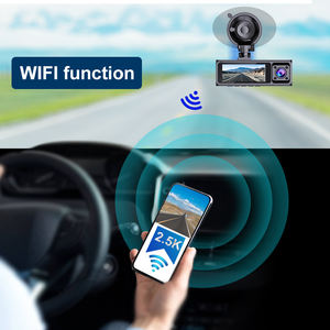 Cámara para Coche F5 de <span class=keywords><strong>3</strong></span> Canales con WiFi, Grabación Frontal + Interior + Trasera <span class=keywords><strong>en</strong></span> 2K, Pantalla de <span class=keywords><strong>3</strong></span>.16 Pulgadas, H.264, Sensor G - Product Image 2