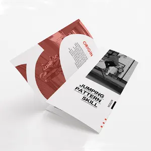 Ürün el baskılı İngilizce üç katlı tırnak sürme broşür baskılı renk bir sayfa sözleşme