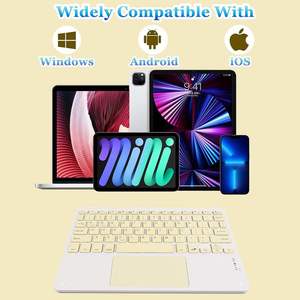 Portable Slim Colorful Touchpad Bluetooth Wireless Keyboard with <b>Mouse</b> Pad for New ipad 10.2 10.5 10.9 11 12.9 2022 - Product Image 5