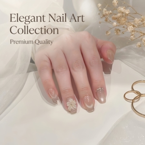 Vente en gros de faux ongles en acrylique de haute qualité, faits à la main, à motifs floraux français, pour les doigts - Product Image 2
