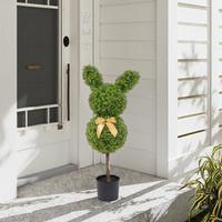 Vente En Gros Décoration Extérieure En Forme De Lapin Unique Arbres Topiaires Artificiels Conception Créative De L'usine De Source