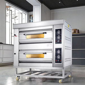 Bảng điều khiển dụng cụ hai tầng bốn khay thiết bị chuyên nghiệp lò nướng bánh quy Bánh Mì Bánh Pizza sàn bánh máy - Product Image 1