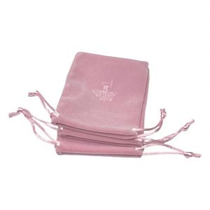 Sac en velours personnalisé avec logo, petit sac à cordon pour bijoux, noir, rose, bleu - Product Image 4