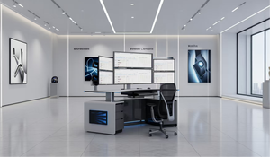 <span class=keywords><strong>Console</strong></span> intelligente de salle de commande au design moderne personnalisée Mobilier d'affaires Consoles de centre de commande ergonomiques pour atelier centre commercial - Product Image 3