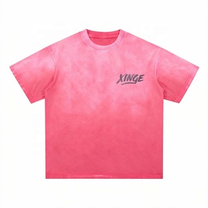 เสื้อยืดโอเวอร์ไซส์คอกลมทรงวินเทจสำหรับผู้ชาย ยี่ห้อ Oem ผลิตจากผ้าฝ้าย/ใยไผ่ 250GSM ลุคสตรีทสไตล์  ผ่านกระบวนการซักแบบทำลายเนื้อผ้า  ป้องกันการหดตัว - Product Image 1