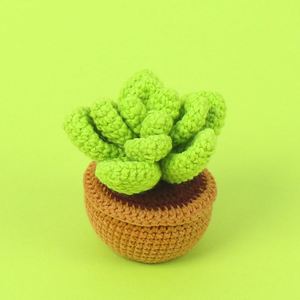 Flores Tejidas a Mano con Hilo de Lana, Plantas Suculentas, para Bodas, Proyectos DIY, Flores Artificiales Tejidas a Mano, Regalos - Product Image 2