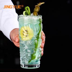 Vasos de cóctel de Estilo Hawaiano, vaso de cóctel <span class=keywords><strong>Tiki</strong></span> de cristal transparente único y creativo, 14oz, Bar moderno, 400ml - Product Image 4