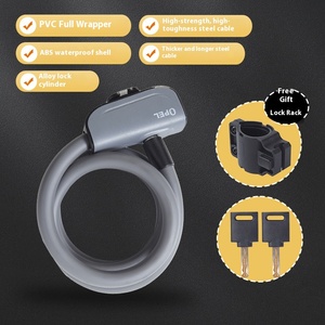 Candado Plegable para Bicicleta OPEL JTS-K, Cable de Acero, Antirrobo, con Llave, para Bicicleta de Montaña, 60x50x20cm - Product Image 3