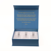 Emballage cadeau de luxe pour bouteille d'huile d'olive vide, boîtes en papier magnétiques pour bouteilles d'huile d'olive avec protection en mousse