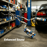 Système d'échappement Catback Valvetronic haute performance pour Lexus RC F 5.0L V8 2015-2025, embouts en acier inoxydable bleu brûlé