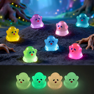 Nouvel Arrivage Transfrontalier : Adorable Poupée Fantôme Lumineuse en Résine pour Décoration DIY, Ornement de Bureau et Paysage Miniature - Product Image 1