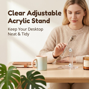 Soporte Ajustable para iPhone, Personalizado de Fábrica, Acrílico Transparente, Engrosado, Rotación de 360°, Almohadillas Antideslizantes, Soporte de Escritorio para Uso Diario - Product Image 5