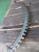 Pignon de chaîne à rouleaux de grand diamètre fendu à double rangée en acier coulé C45 forgé industriel personnalisé