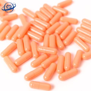 Ventes directes d'usine 00 # Capsule vide de gélatine de couleur orange Capsules de <span class=keywords><strong>pharmacie</strong></span> de certification Halal - Product Image 1