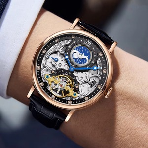 Drioshipping Mens Mechanical <b>Watches</b> Hollow <b>Skeleton</b> Business Luxury <b>Automatic</b> Moon Phase <b>Watch</b> Mechanical <b>Watch</b> Waterproof 6836 - Product Image 5