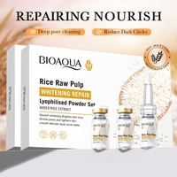 BIOAQUA poudre lyophilisée blanchissante à la pulpe de riz de vente en gros d'usine OEM ensemble hydratant réparateur soin du visage lissant