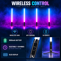 Lampu Pixel Tube LED DMX Nirkabel Bertenaga Baterai 360 Derajat RGB 5-in-1 untuk Sewa Acara Pernikahan
