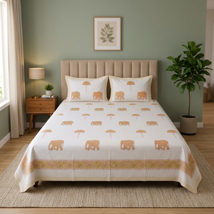 Juego de Cubrecama de Algodón con Estampado Floral, 200 Hilos, Resistente a las Arrugas, Lavable, para Hogar y Hotel - Product Image 2