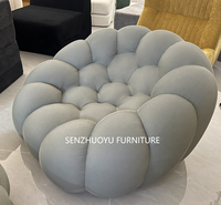 Fauteuil Bulle Canapé Modulaire Moderne avec Revêtement en Tissu Éponge Compressé pour Appartement, Hôtel, Villa, Sous-sol