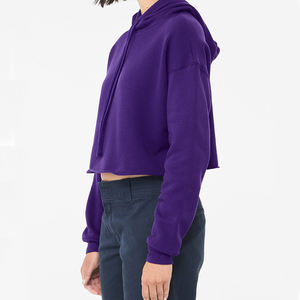 เสื้อฮู้ดครอปแขนยาวผู้หญิง ระบายอากาศได้ดี พร้อมโลโก้สั่งทำที่ปกคอเสื้อ  ใส่สบายตลอดวัน - Product Image 2