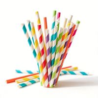 Lot de pailles en papier biodégradables noires, pailles écologiques en vrac pour fournitures de fête, mariage/baby shower, anniversaire
