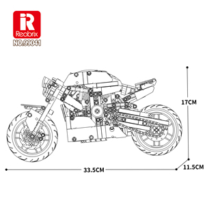 Motocicleta Juhang Zhenzuan M1000 Transfronteriza, Modelo de Ensamblaje de Motocicleta 99041, Bloques de Construcción, Adorno - Product Image 4