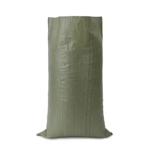 Cina a buon mercato prezzo riciclato 55x95cm 50 grammi verde sacchetti di polipropilene per la costruzione di detriti di rifiuti di sabbia