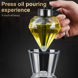 Wholesale Shaped Glass Honey and Oil <b>Dispenser</b> 200ml Large Capacity Multifunctional <b>Vinegar</b> Sauce Bottle with Handle - Product Image 4
