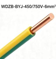 Kabel Kelistrikan WDZ-BYJ 0.6/1kV Konduktor Tembaga Berisolasi XLPE Inti Tunggal Rendah Asap Nol Halogen Tahan Api Standar IEC