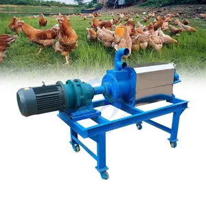 Small Chicken Pig Manure Cattle Cow Dung Screw Press Waste Dewater Machine Liquid Solid Separator Supplier