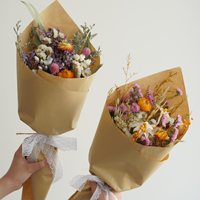 Bouquet de Mariage Bohème Personnalisé, Fleurs Séchées, Herbe de la Pampa, Fleurs Séchées Brûlées, Mini Bouquet de Mariée Réel Naturel