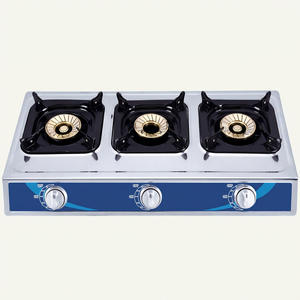 Two Burner Gas Stove <b>Cooktop</b> Stainless Steel Portable Knob Control Piezoelectric Ignition Hotel Use Class Flameout Protection - Product Image 1