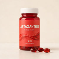 Gélules d'astaxanthine 12 mg Source naturelle 60 unités OEM ODM Complément alimentaire